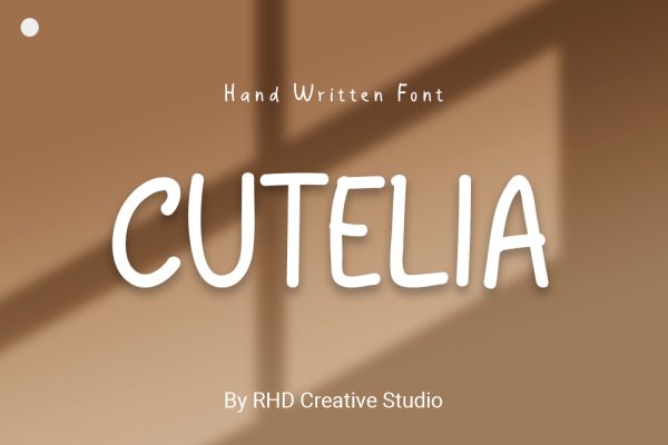 Cutelia Elegant Handmade Font