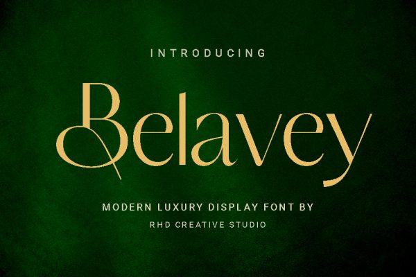 Belavey Modern Luxury Display Font