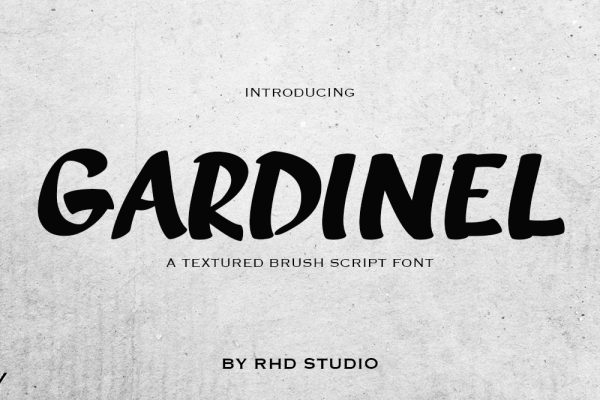 GARDINAL Textured Brush Script Font