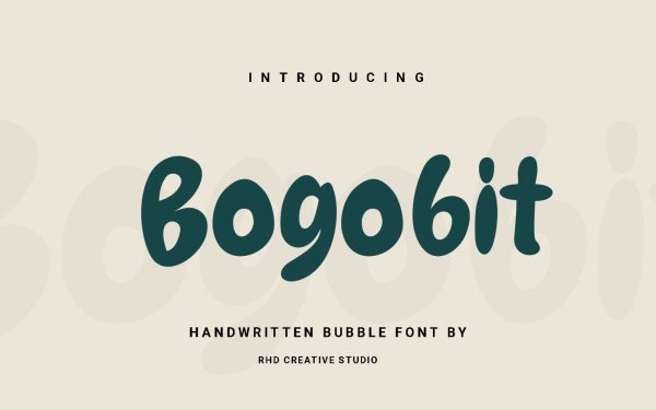Bogobit - Handwritten Bubble Font