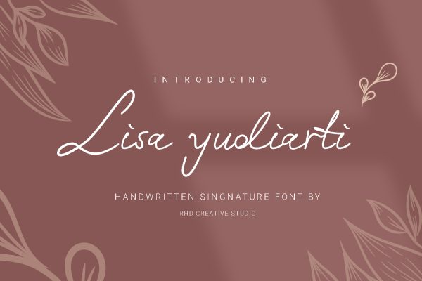 Lisa Yudiarti - Handwritten Signature Font